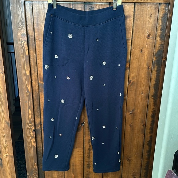 Madewell Airyterry Floral Embroidered Tapered Sweatpants Stitched-Pocket Edition - Picture 3 of 14